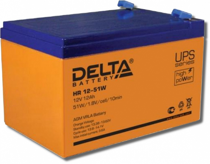 Delta HR 12-51 W Аккумулятор герметичный свинцово-кислотный - YUM