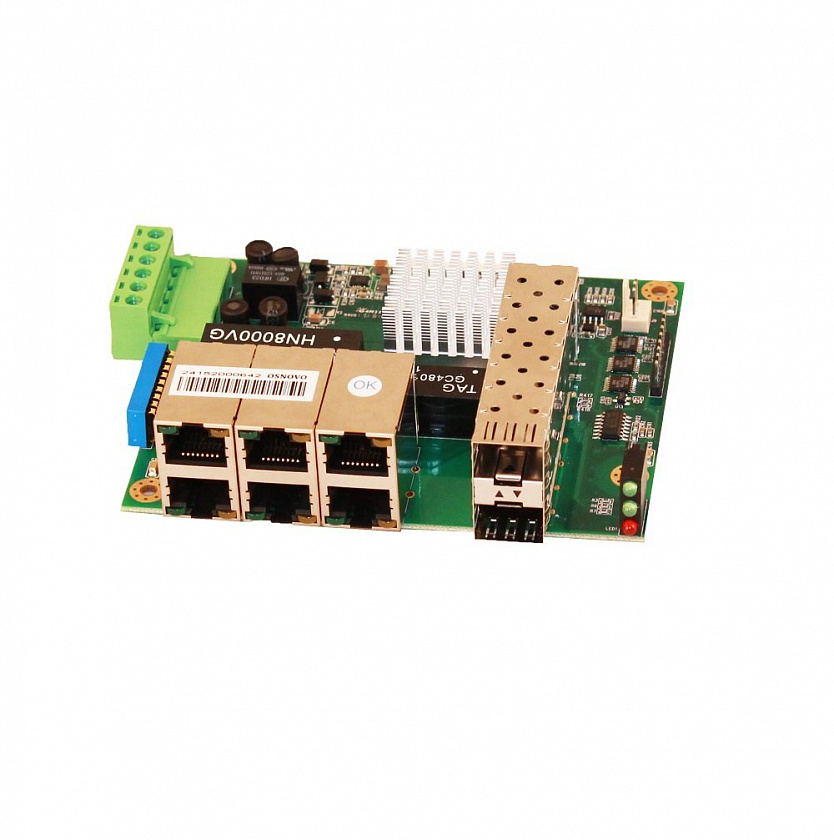SW-50602/I-P Бескорпусной неуправляемый промышленный коммутатор на 8 портов - YUM