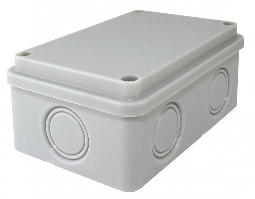 Коробка ОП 120х80х50мм, крышка, IP55, 6 вх., без гермовводов (SQ1401-0825) Распаячная - YUM