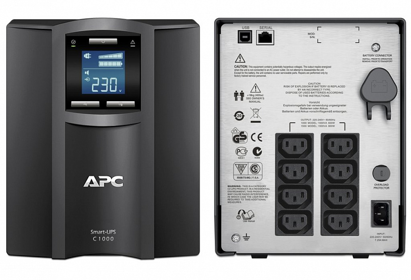 SMC1000I APC Smart-UPS C 1000 ВА Источник бесперебойного питания - YUM