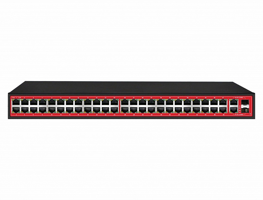 PND-48P-2G2F (700W) Коммутатор неуправляемый 50-портовый с функцией PoE - YUM