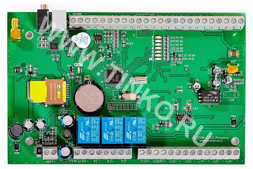 S632-2GSM-BS (плата) Устройство оконечное объектовое приемно-контрольное c GSM коммуникатором - YUM