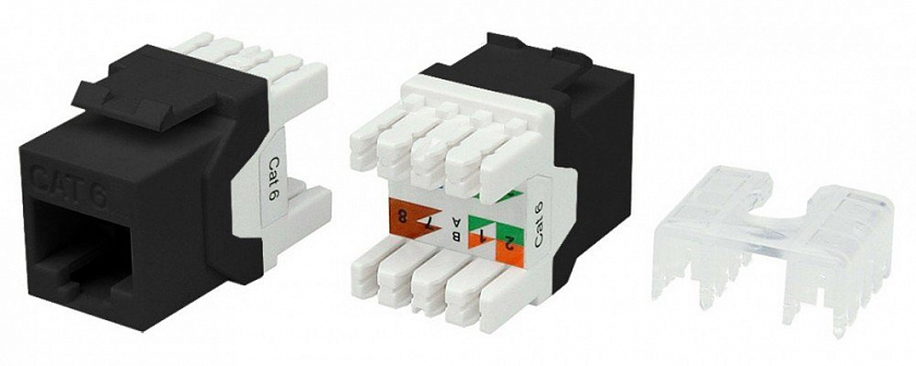 KJ8-8P8C-C6-180-BK Вставка Keystone Jack RJ-45 - YUM