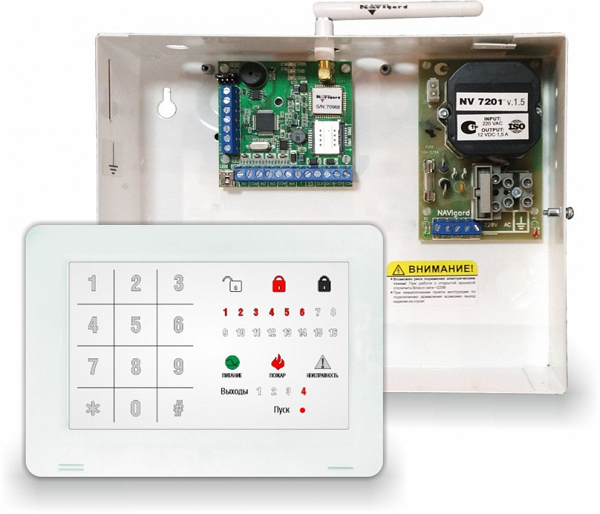 NV 1010c/8524 Устройство оконечное объектовое приемно-контрольное c GSM коммуникатором - YUM