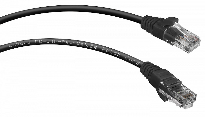 PC-UTP-RJ45-Cat.5e-0.3m-BK (7658c) Патч-корд медный - YUM