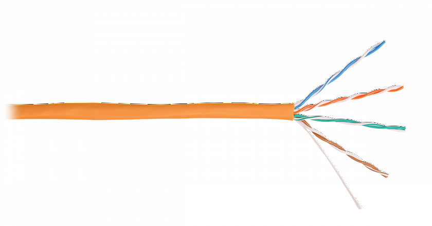 U/UTP 4pair, Cat5e, Solid, In, LSZH (2100C-OR) Кабель «витая пара» (LAN) для структурированных систем связи - YUM