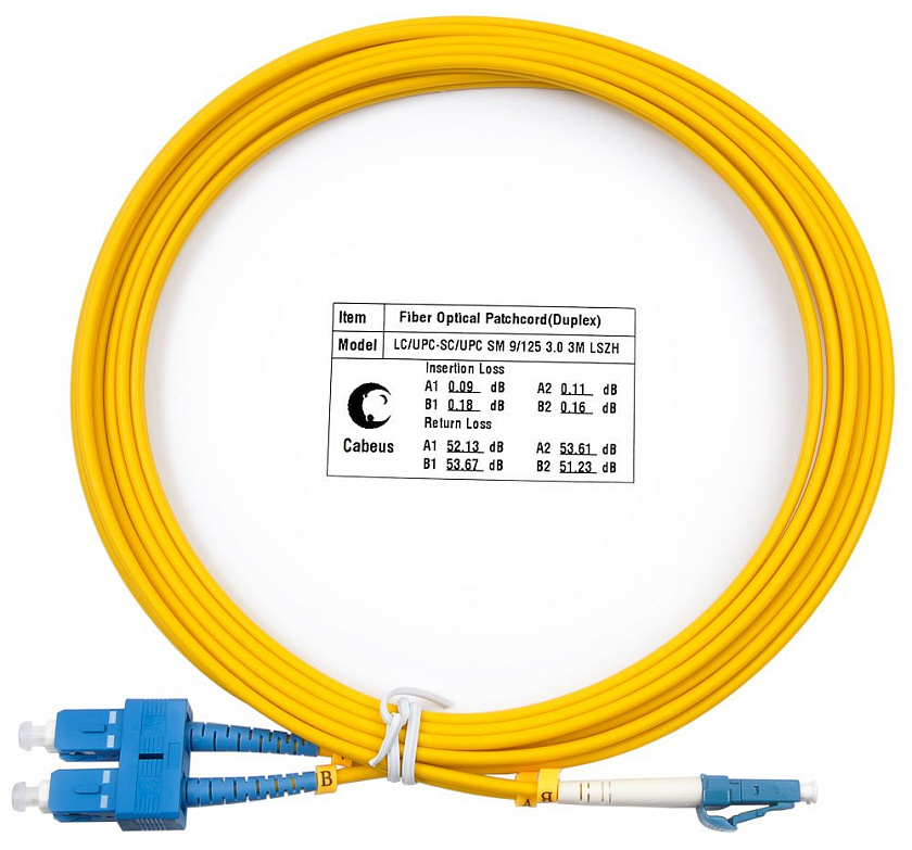 FOP(d)-9-LC-SC-20m (8349c) Патч-корд оптический - YUM