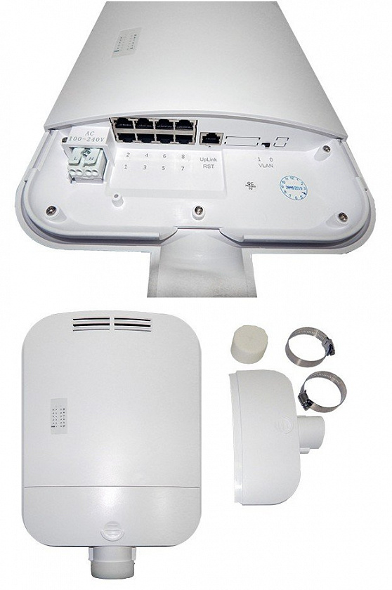 CO-WF-POE08 Коммутатор 8-портовый Gigabit Ethernet с PoE - YUM