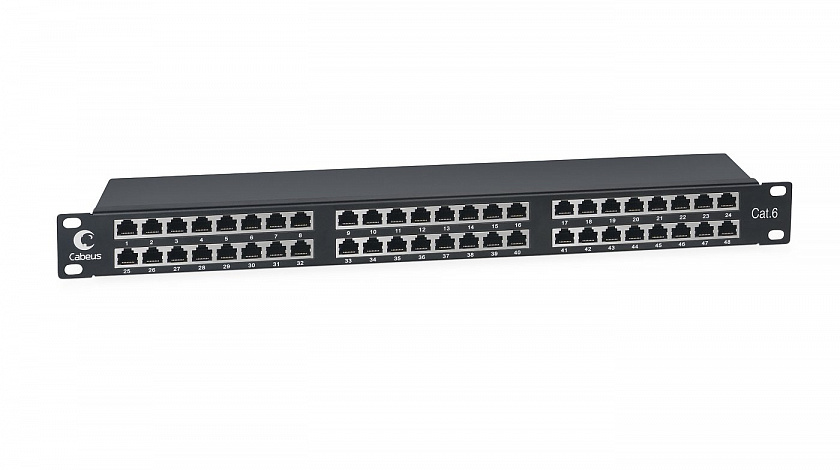 PLHD-48-Cat.6-SH-Dual IDC-1U (8891c) Патч-панель 19" - YUM