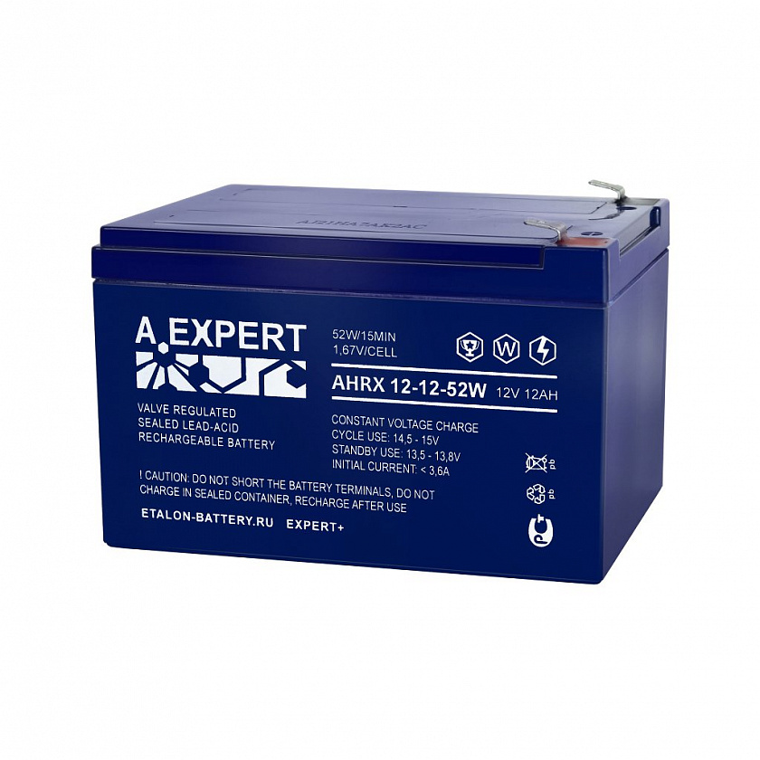 ETALON A.EXPERT AHRX 12-12-52W Аккумулятор герметичный свинцово-кислотный - YUM