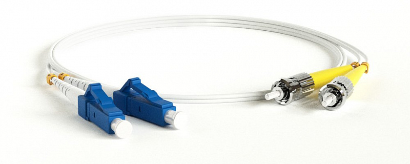 FC-D2-9A1-LC/UR-ST/UR-H-1M-LSZH-WH Патч-корд волоконно-оптический ST-LC - YUM