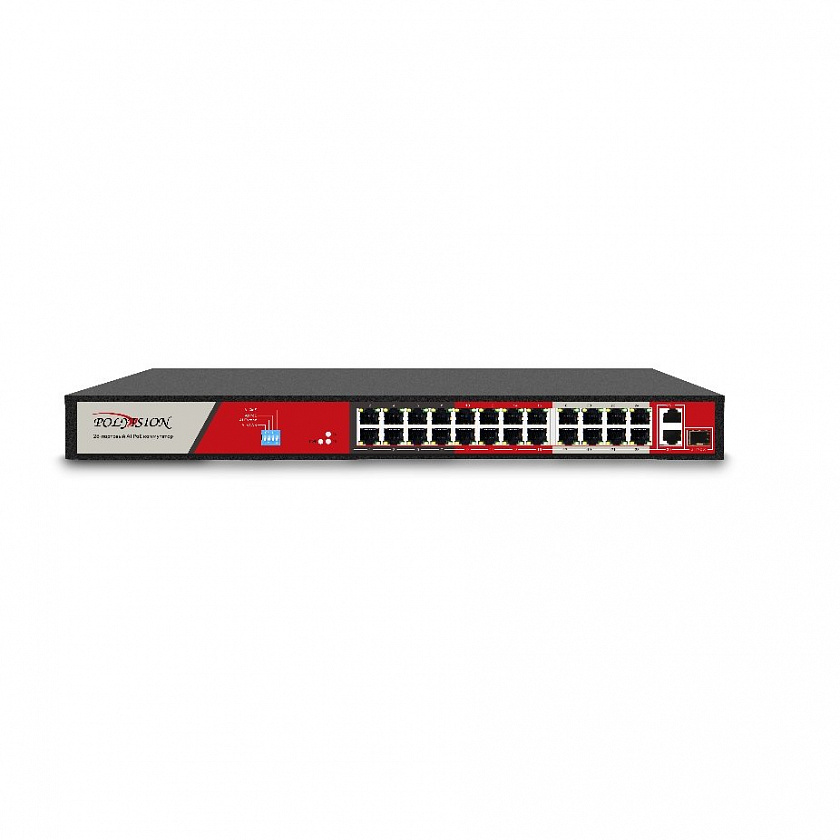 PND-24P-2G1F Ultra Коммутатор неуправляемый 26-портовый с функцией PoE - YUM