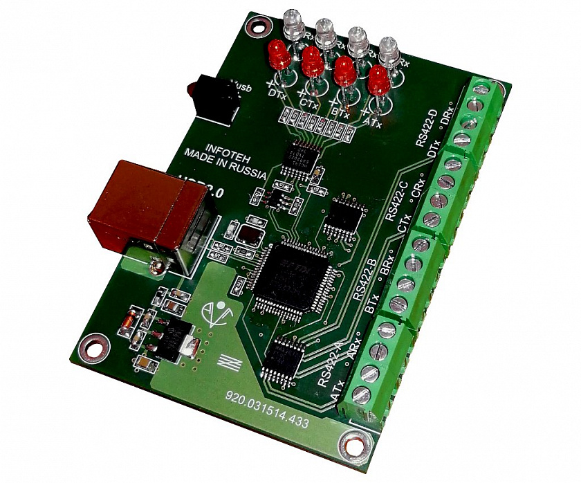 AVT-USB/4RS422 Промышленный преобразователь USB в RS-422 - YUM