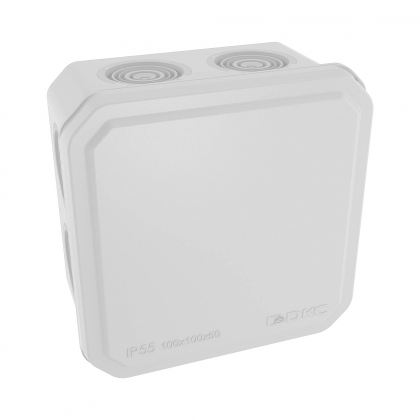 Коробка ответвительная с кабельными вводами IP55, 100х100х50 (53800) - YUM