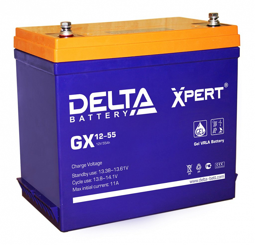 Delta GX 12-55 Аккумулятор герметичный свинцово-кислотный - YUM