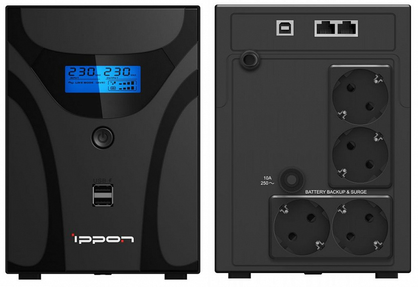 Ippon Smart Power Pro II 1200 Euro (1029740) Источник бесперебойного питания - YUM