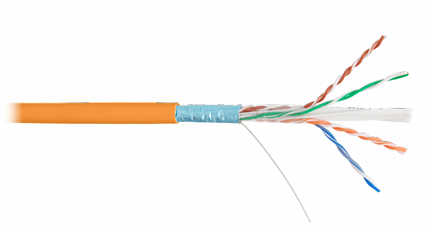 F/UTP 4pair, Cat6, Solid, In, PVC (9240C-OR) Кабель «витая пара» (LAN) для структурированных систем связи - YUM