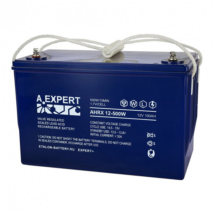 ETALON A.EXPERT AHRX 12-500W Аккумулятор герметичный свинцово-кислотный - YUM