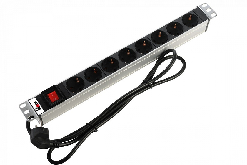 R-16-8S-V-440-3 Блок силовых розеток 19" со шнуром - YUM