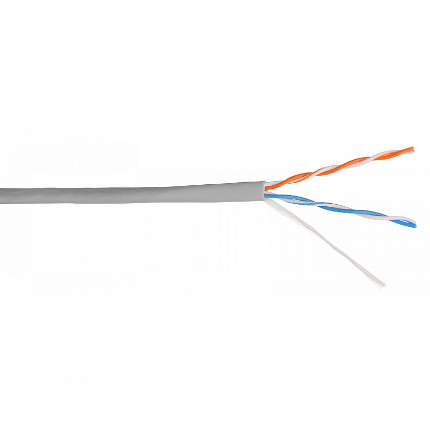 U/UTP 2pair, Cat5e, In, PVC (TWT-5EUTP2-GY) Кабель «витая пара» (LAN) для структурированных систем связи - YUM