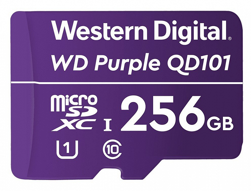 MicroSDHC 256ГБ, Class 10 UHS 1 (WDD256G1P0C) Карта памяти WD Purple SC QD101 Ultra Endurance - YUM