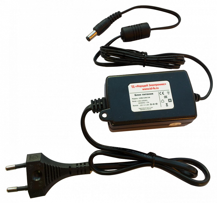12W/12V/1A Импульсный блок питания в пластиковом корпусе - YUM