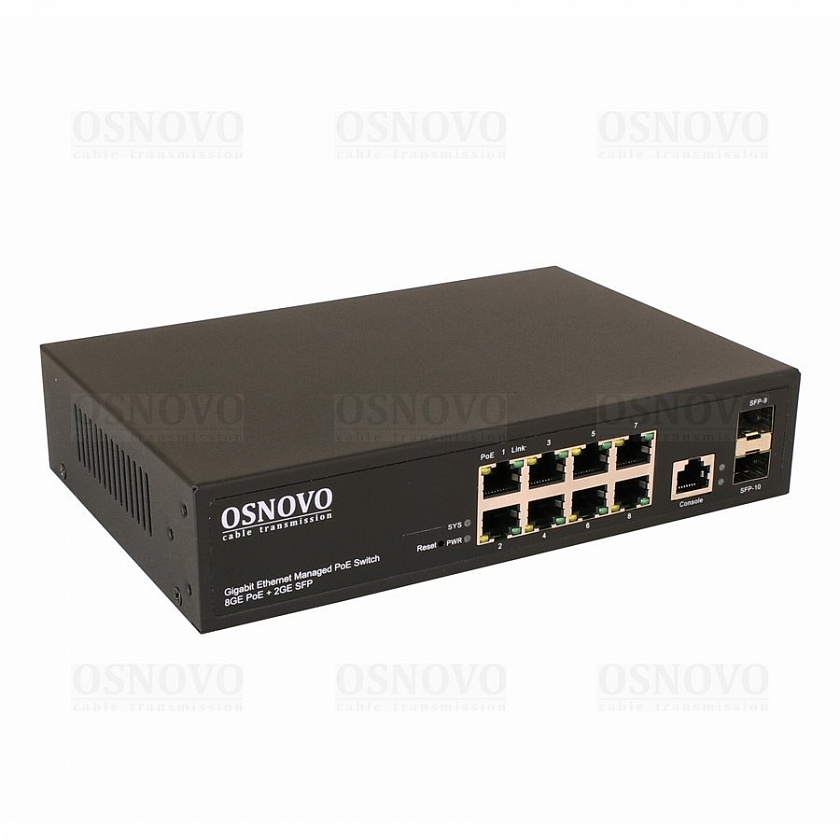 SW-80802/L(150W) Коммутатор Gigabit Ethernet на 8 портов - YUM