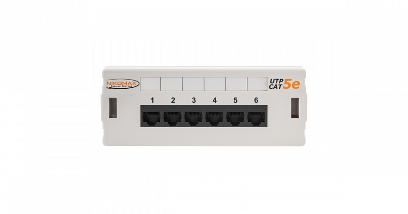 NMC-WP06UD2-GY Патч-панель настенная 6 портов, Кат.5е - YUM