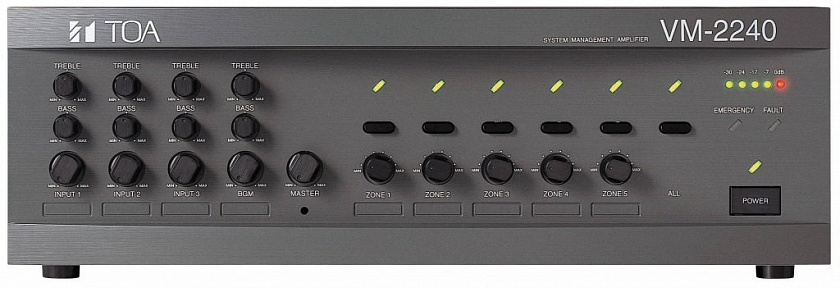 VM-2240 ER (TOA) Усилитель трансляционный зональный, 240 Вт - YUM