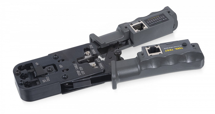 HT-2010NT (9766c) Инструмент обжимной 3 в 1 для RJ-45, RJ-11/12 - YUM