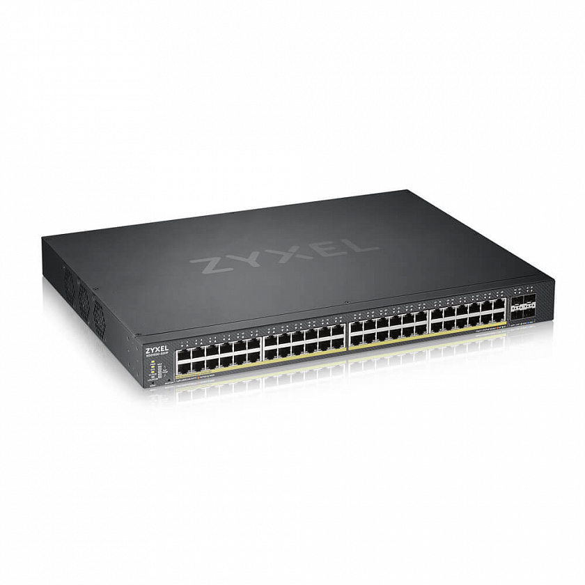 XGS1930-52HP-EU0101F Гибридный Smart L2+ коммутатор PoE+ NebulaFlex rack 19", 48xGE PoE+, 4xSFP+, бюджет PoE 375 Вт - YUM