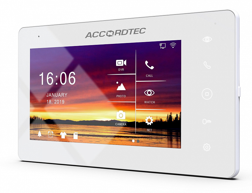 AT-VD 710W WH Монитор домофона цветной с функцией «свободные руки» - YUM