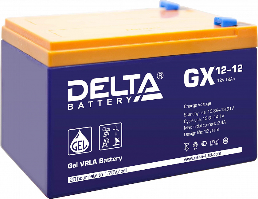 Delta GX 12-12 Аккумулятор герметичный свинцово-кислотный - YUM