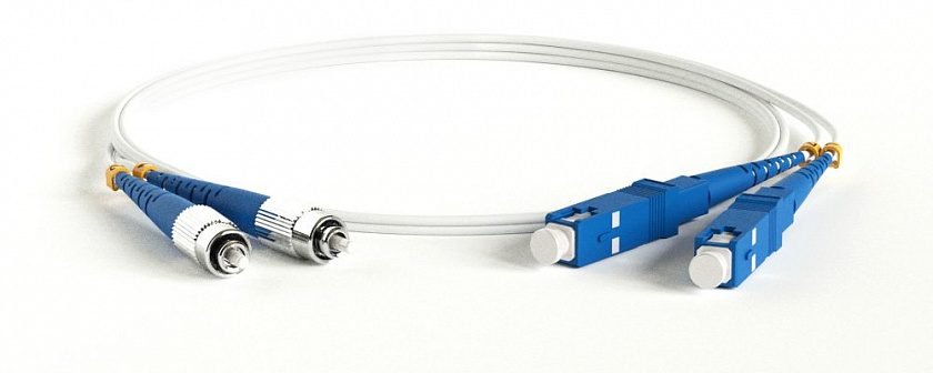 FC-D2-9A1-FC/UR-SC/UR-H-1M-LSZH-WH Патч-корд волоконно-оптический SC-FC - YUM