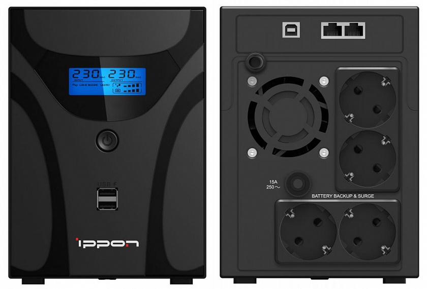 Ippon Smart Power Pro II 2200 Euro (1029746) Источник бесперебойного питания - YUM