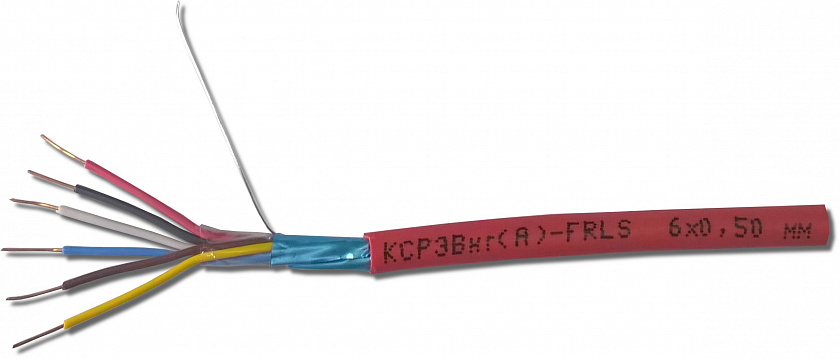 КСРЭВнг(А)-FRLS 6х0,5 (0,2 кв мм) Кабель для систем ОПС и СОУЭ огнестойкий, с низким дымо и газовыделением - YUM