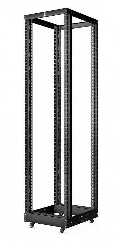 RA-42U-1000-BK (10160c) Открытая стойка 19", 42U, двухрамная, усиленная, цвет черный - YUM