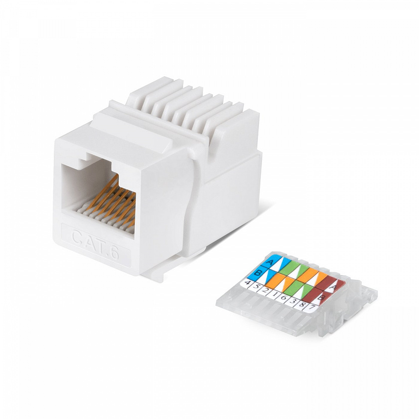 KJ-RJ45-Cat.6-Toolless (7959c) Вставка Keystone Jack RJ-45 - YUM
