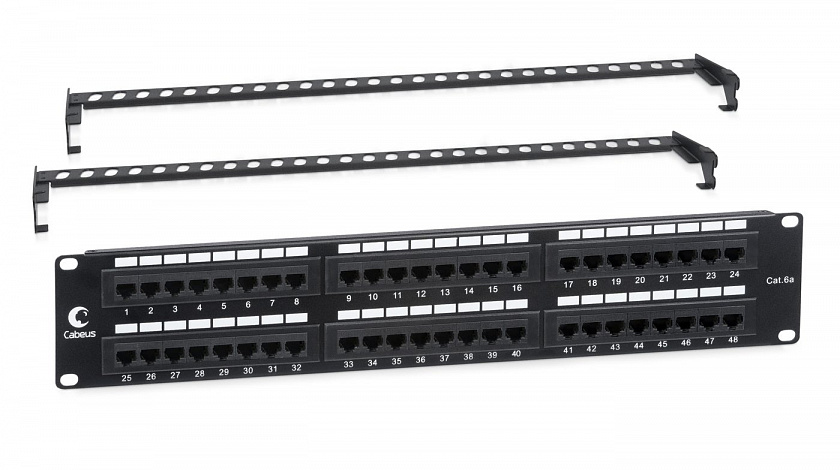 PL-48-Cat.6a-Dual (7652c) Патч-панель 19" - YUM