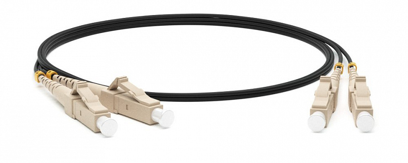 FC-D2-50-LC/PR-LC/PR-H-1M-LSZH-BK Патч-корд волоконно-оптический многомодовый - YUM