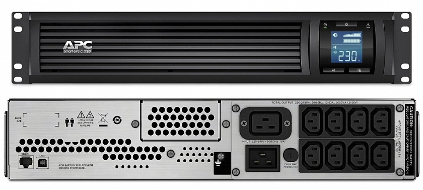 SMC3000RMI2U APC Smart-UPS C 3000 ВА Источник бесперебойного питания - YUM