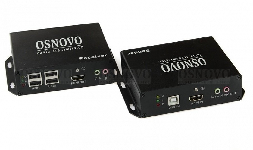 TLN-HiKMA/1+RLN-HiKMA/1 Удлинитель HDMI, USB, RS232, ИК-сигнала - YUM