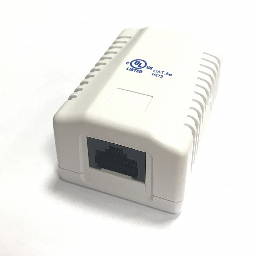 RJ-45-1 (8P8C) CAT5e, 1 выход (LISTED) компьютерная розетка Розетка компьютерная 1 выход - YUM