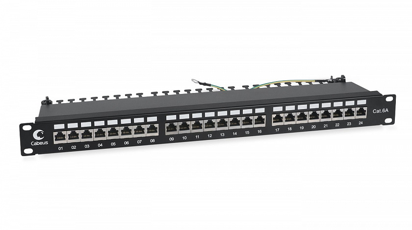 PL-24-Cat.6a-SH-Dual (7653c) Патч-панель 19" - YUM