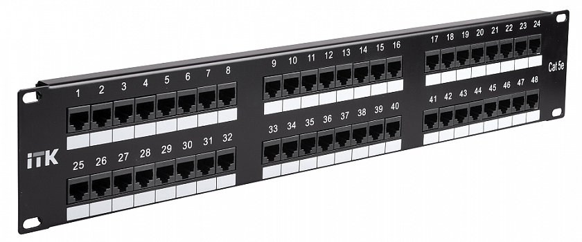 PP48-2UC5EU-D05, 2U, 48 портов (Dual) ITK 2U патч-панель кат.5Е UTP - YUM