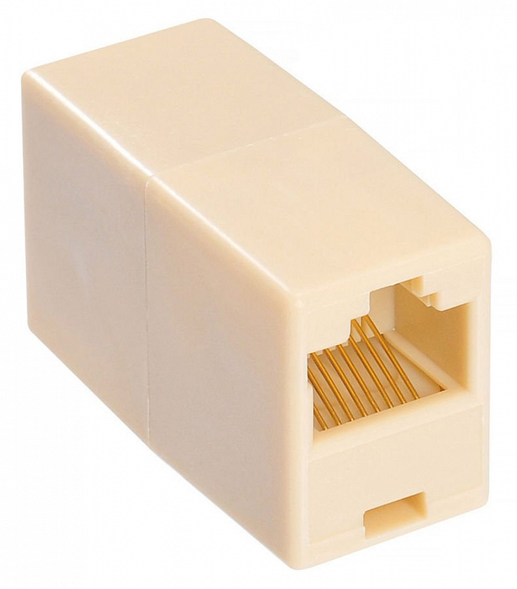 RJ-45 (розетка)-RJ-45 (розетка) (бежевый) Разъем распределительный - YUM