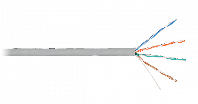 U/UTP 4pair, Cat5e, Solid, In, LSZH (4100C-GY) Кабель «витая пара» (LAN) для структурированных систем связи - YUM