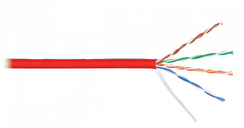 U/UTP 4pair, Cat5e, Solid, In, LSZH (9100C-RD) Кабель «витая пара» (LAN) для структурированных систем связи - YUM