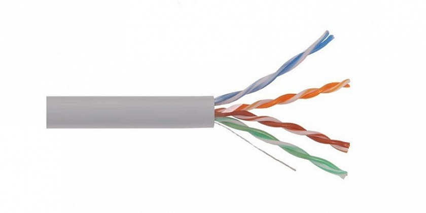U/UTP 4x2х24AWG кат.5E solid LSZH (LC1-C5E04-121) Кабель симметричный (витая пара), серый - YUM