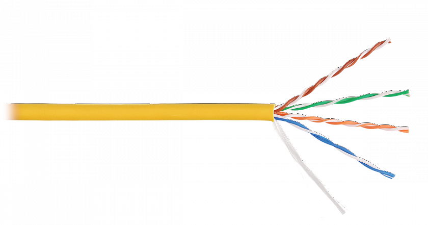 U/UTP 4pair, Cat5e, Solid, In, LSZH (9100C-YL) Кабель «витая пара» (LAN) для структурированных систем связи - YUM